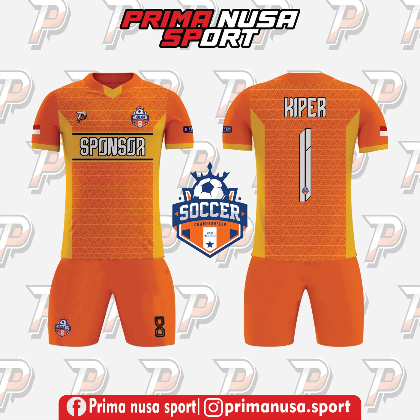 Jersey Kiper D-63 Sun Orange Prima Nusa Sport